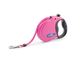 Ancol Small Bite Laisse rétractable Confortable et élégante pour Chiot Framboise 5 m Taille M