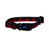 Ancol Soho Collier Rond pour Chien Motif Tartan - Tissu 100% recyclé - Accessoire Confortable pour Animal de Compagnie - Boucle réglable Robuste - Tour de Cou pour Chiot - S