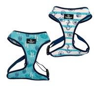 Ancol Soho Harnais réversible pour Chien en Bleu Nautique/Corail - Tenue élégante et légère pour Chiot - Accessoire Confortable pour Animal de Compagnie - Taille S