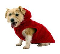 Ancol Sweat à Capuche en Polaire Sherpa pour Chien - Bordeaux - Chaud et Confortable avec Trou pour Harnais et Texture Douce - Pull d'extérieur épais pour Chiot - Taille M