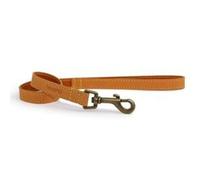 Ancol Timberwolf Laisse en Cuir pour Chien Moutarde - Bride en Cuir Pleine Fleur Durable avec Crochet doré Antique - 60 cm x 19 mm