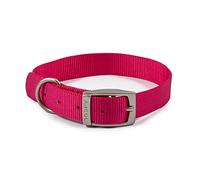 Ancol Viva Collier léger pour Chien avec Boucle en Satin - Tour de Cou réglable et résistant aux intempéries - 39 à 48 cm - Taille 5 - Rose