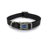 Ancol Viva Collier réglable pour Chien en Nylon léger, résistant aux intempéries et à Ajustement Rapide Noir Taille 1 à 2 / S pour Tour de Cou de 20 à 30 cm