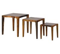 Ancona #251 Table Basse en Bois de sheesham - laqué/Marron 50x50x50