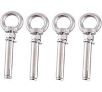 Ancrage à œillet expansible M10 en acier inoxydable 304, 4 pièces, vis à anneau de levage robuste for murs en briques de béton(M10x80mm)