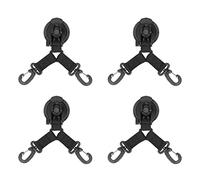 Ancrage à ventouse robuste |Charge de 22 lb pour tentes de camping/bâches/équipement d'extérieur |Crochets ABS réutilisables 4 pièces avec sangles en nylon, coffre-fort pour