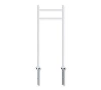 Ancrage au sol pour support de boîte aux lettres Metzler Erpo - 2 pièces - Acier galvanisé - à sceller dans le béton - Matériel de fixation inclus - Argent - Compatible avec modèle Erpo
