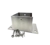 Ancrage de poteau de clôture en acier inoxydable pour montage en bois sur béton, base durable pour une installation sûre de terrasse et de clôture