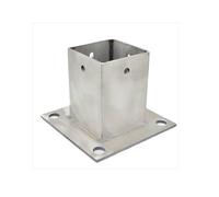 Ancrage de poteau de clôture robuste en acier inoxydable pour bois au béton, tailles personnalisables pour une installation sûre