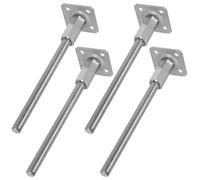 Ancrage de poteau en acier réglable verticalement KOTARBAU® pour tonnelles, abris, clôtures 80 x 330 mm, lot de 4