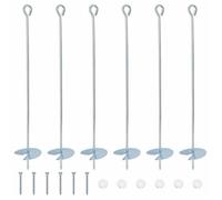 Ancrage de sol - Ancre de terre 6 pcs - vidaXL - métal galvanisé - argenté - 60 cm 7575342