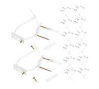 Ancrage Mural Anti-basculement pour Meubles 20 Pièces Blanc | Nylon et Acier Inoxydable, pour Armoire et Meuble, Usage Salon et Maison