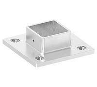 Ancrage mural au sol 92 x 92 x 6 mm V2A pour tube carré 40 x 40 mm