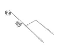 Ancrage Parasol en Acier Inoxydable Argenté, Diamètre Intérieur 3,9 CM | Prise Confortable, Portable, Installation Facile, Maintient le Mât Droit, pour Usage Extérieur et Jardin
