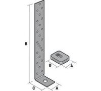 Ancrage pour montant d'ossature SIMPSON - A40xB490xC50 mm - AH49050/2-FR G