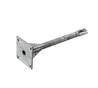Ancrage pour poteau avec ou sans mandrins de pose platine 14 X 14 cm. Ancrage mécanique pour fourreau à platine -