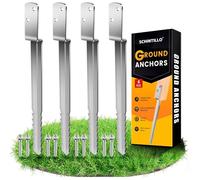 Ancrages au Sol 4Pcs 53cm 4Pcs - Piquet Galvanisé pour Balançoire et Structures de Jeux