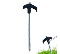 Ancrages au sol avec piquets vissés - 4 ancrages au sol | piquets pour résistants de 20 cm, piquets de sol en acier au carbone, piquets à vis de camping coupe-vent,