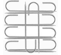Ancrages Au Sol en Acier Galvanisé 30 Cm,Piquet De Tente,Piquets d'ancrage,Crochets en J/U,Piquets De Tente De Jardin Les Tentes Auvents, Le Support De Fleurs(Argent,J-Type 30cm(10pcs))