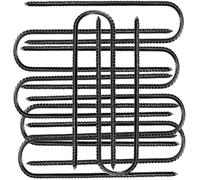 Ancrages Au Sol en Acier Galvanisé 30 Cm,Piquet De Tente,Piquets d'ancrage,Crochets en J/U,Piquets De Tente De Jardin Les Tentes Auvents, Le Support De Fleurs(Noir,U-Type 30cm(10pcs))