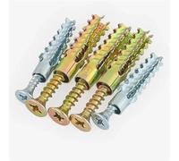 Ancrages auto-perceurs for cloisons sèches 50 ensembles d'ancrage mural en acier robuste avec kit de vis Vis autotaraudeuses d'expansion tube métallique Boulon fixation bouchon forage for(M6x32)