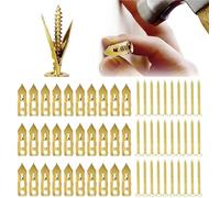 Ancrages auto-perceurs for cloisons sèches avec kit de vis, ancrages muraux en métal robuste, ancrage d'expansion sans perçage for la fixation de décoration(30 pcs,0.47 inx1.57 in)