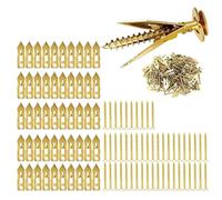 Ancrages auto-perceurs for cloisons sèches avec kit de vis, ancrages muraux en métal robuste, ancrage d'expansion sans perçage for la fixation de décoration(100 pcs,0.47 inx1.57 in)