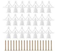 Ancrages auto-perceurs for cloisons sèches, chevilles murales, vis d'expansion for plaques de plâtre, tube, auto-perceuses, kit boulons d'ancrage for, fixation matériel(White,200PCS (100sets))