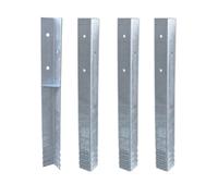 Ancrages d’angle WICKEY SolidLock - Lot de 4 - Ancrages en acier galvanisé - Condition pour garantie 10 ans*