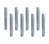 Ancrages d’angle WICKEY SolidLock - Lot de 8 - Ancrages en acier galvanisé - Condition pour garantie 10 ans*