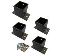 Ancrages de poteau en béton robustes - Bride de sol pour une installation sécurisée de clôture et de colonne