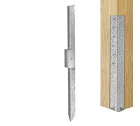 Ancrages de terre lourds - Poteaux de réparation de clôture en acier - supports de barrière durables pour fixer des poteaux en bois cassé, forts renforts pour boîtes aux lettres