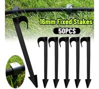 Ancrages de tuyau d'irrigation de jardin, 50 pièces, piquets fixes de 16mm pour tuyau d'irrigation goutte-à-goutte, support d'arrosage de jardin 16MM-SGGD-50PCS