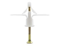Ancrages en plastique for cloisons sèches, Type avion papillon, avec vis M8, fixations à expansion murale auto-perceuses for plaques de plâtre(Aircraft with Screw,38MM_M8 15PCS)