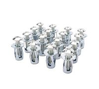 Ancrages et vis de porte creuses 80 pièces Écrous cric à pétale Bouchons d'expansion for pince rideau Rivet Verrouillage Boulon Fixations murales(M5x25mm)