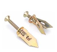 Ancrages for cloisons sèches, 30 clous à expansion enfoncés, chevilles en fer, vis, boulons et fibres for tuyaux for l'installation de plaques de plâtre ou de ciment et la fixation de persiennes.(30pc