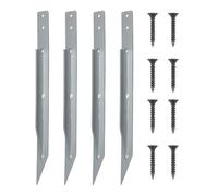 Ancrages pour balançoire - 44 x 3 cm - Ancrage au sol simple à visser | Ancrages au sol en métal robuste avec vis, piquet d'arrimage de trampoline pour abri de jardin et extérieur