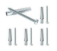 Ancrages pour cloisons creuses en forme d'arbre, 50 pièces M8*60, en acier léger, pour réparation de trous de charnière, kits d'ancrage pour cloisons sèches, boulons d'expansion avec vis pour murs