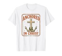 Ancré dans Le Christ Jésus Foi chrétienne Bible Croyant T-Shirt Graphique avec Valeur