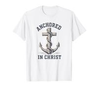 Ancré dans Le Christ Jésus Foi chrétienne Bible Croyant T-Shirt Graphique avec Valeur