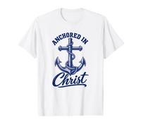 Ancré dans Le Christ Jésus Foi chrétienne Bible Croyant T-Shirt Graphique avec Valeur