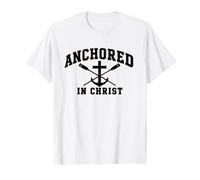 Ancré dans Le Christ Jésus Foi chrétienne Bible Croyant T-Shirt Graphique avec Valeur