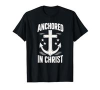 Ancré dans Le Christ Jésus Foi chrétienne Bible Croyant T-Shirt Graphique avec Valeur