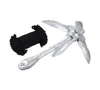 Ancre de Bateau, Ancre Marine de 3,2 Kg avec Corde de 20 M en Acier au Carbone Pliable Portable Galvanisé pour Bateaux/yachts/dériveurs/kayaks/jet Skis/canoës