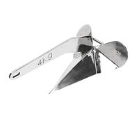 Ancre de Bateau Delta, Ancre à Charrue en Acier Inoxydable 316 en Forme de Triangle, Poids 4 kg pour Amarrage sur Plage et Petits Bateaux