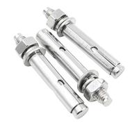 Ancre de boulon d'expansion en béton à manchon robuste en acier inoxydable 304, clou de fixation murale à tige de liaison, tailles M6-M20(M10x110mm-1pcs)
