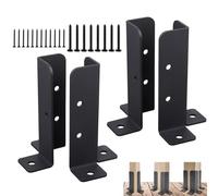 Ancre de poteau - Ancre de fixation 127 mm | Anćhor Piquet de Sol, Supports de Poteau, Support de Base de Clôture Robuste Enduit de Poudre, Base de Clôture en Bois de Support pour Renforcer Les Pannea