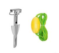 Ancre de sable en spirale en acier inoxydable pour kayak pêche bateau nautique adapté pour les plages fond mou et eaux peu profondes (ancre + corde de flottabilité)