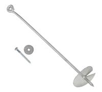 Ancre de terre en métal galvanisé 6 pcs Argenté Ø10 x 60 cm, fixation solide pour tente, bâche, pergola, serre, clôture, camping, jardin extérieur