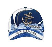 Ancre Drops Sea Nom Personnalisé Unisexe Casquette De Baseball Anti-Soleil Casquettes De Baseball Soft Hip-Hop Cap pour Randonnée Sport Voyage